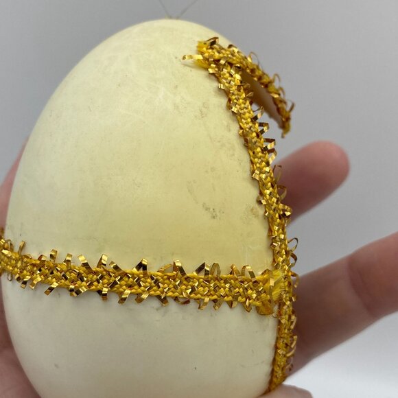 VTG Raggedy Ann Christmas ornament open egg handcrafted 70s - Picture 6 of 9